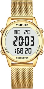 $33 TIMEURE Pedometer Watch for Women, Step Counter Watch, No App or Charging