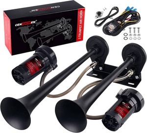 $55 12V Metal 2-Trumpet Train Horn for Truck Kit (missing 2 air compressors)