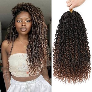 $22 SamBraid 8 Packs Goddess Faux Locs Crochet Hair for Black Women 14in, 18in and 22in