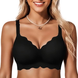 $20 COCOMARTS Jelly Bras for Women No Underwire Scalloped Wireless Push Up Bra Size Small