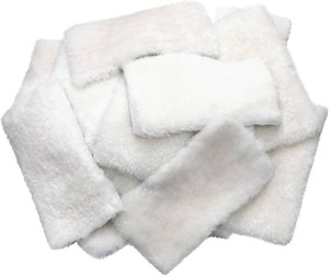 $38 Yoojahow 20 Pcs Sheepswool Leather Remnants, Pure Sheepskin Lambs Wool Scrap, Sheep Leather and Wool, 10 x 5 Sheepskin Pad Scrap for Polishing Cleaning Painting Staining Arts & Crafts