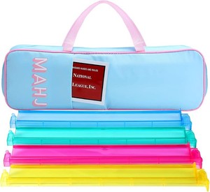 Aliceset Mahjong Rack Storage Bag 21 x 6.5 x 2 Inches Mahjong Gifts for Women Mah Jong Tile Bags with Zipper for Tiles and Pushers Rack Storage Bags Gifts Accessories(Only Bag)