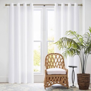 $26 NICETOWN White Non-See-Through Light Filtering Curtains, Semi Sheer Privacy Grommet Drapes, 78 Inches Long 2 Panels, Cat Proof Window Curtains for Living Room Bedroom Home Decor, 52 W