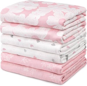 $20 GLLQUEN BABY Receiving Blankets Girl Muslin Swaddle Blankets for Newborn
