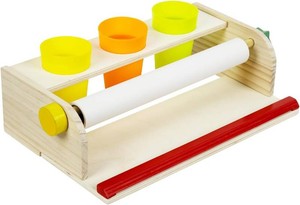 $20 Kids Art Easel Paper Roll Dispenser, Wooden Tabletop Design, 2 Packs White Bond Paper, Portable Drawing Station