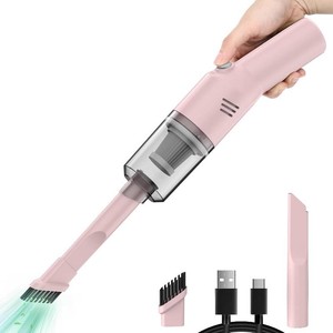 $26 Mini Handheld Vacuum for Home&Car, Cordless Portable Rechargeable Pink