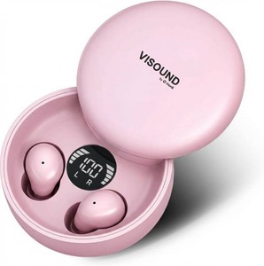 $59 VionB Air Invisible Earbuds Wireless Bluetooth 5.4 for Small Ears, Mini Tiny Ear Buds, IPX5 Waterproof, Sound Isolating Fit, ENC Mic for Clear Calls, Discreet in-Ear Headphones (Rose Quartz)