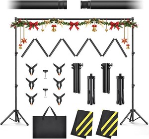 $35 Forlogic Backdrop Stand 10x7.5ft(WxH),Portable Adjustable Photo Back Drop Stand for Party, Photography, Weddings