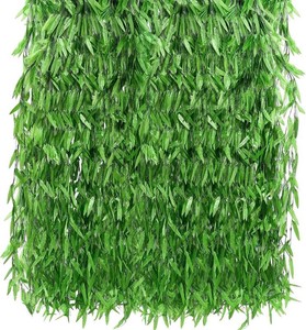 $25 100PCS 600 FT Artificial Vines Greenery Garland for Room Decor Faux Willow Garland Wall Home Decor, Hanging Leaves Vines for Garden Wedding Windows Balcony Jungle Party Decoration