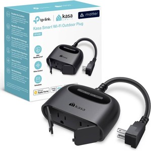 $30 Kasa Matter Smart Outdoor Plug, Dual Outlet, EP40M, No Hub Required