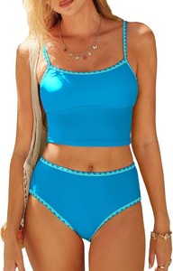 $33 ZAFUL Tankini Swimsuit for Women High Waisted Tummy Control Bathing Suit Size Large