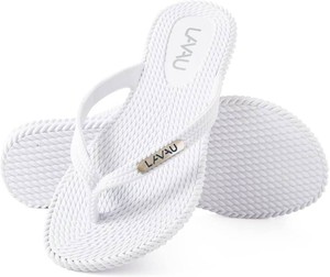 LAVAU Flip Flops for Women, Waterproof Non Slip Thong Sandals for Shower Beach Pool, 100% Recyclable Size 39