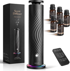 $90 Waterless Essential Oil Diffuser for Home, Starter Kit with 5 Oils