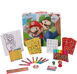 $20 Innovative Designs Mario Brothers Super Mario Deluxe Activity Set with Carrying Tin, Coloring Sheets, Tattoos, Stickers, & Art Supplies