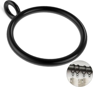 50 Pack Metal Curtain Rings with Eyelets, 1.5 inch Inner Diameter Drapery Rings Apply for Curtain Rods(Fits Up to 1 14-Inch Rod)