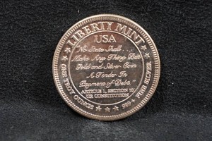 1986 Liberty Mint One Troy Ounce Silver Coin