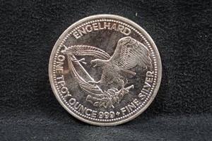 1985 Engelhard American Prospector One Troy Ounce Silver Coin