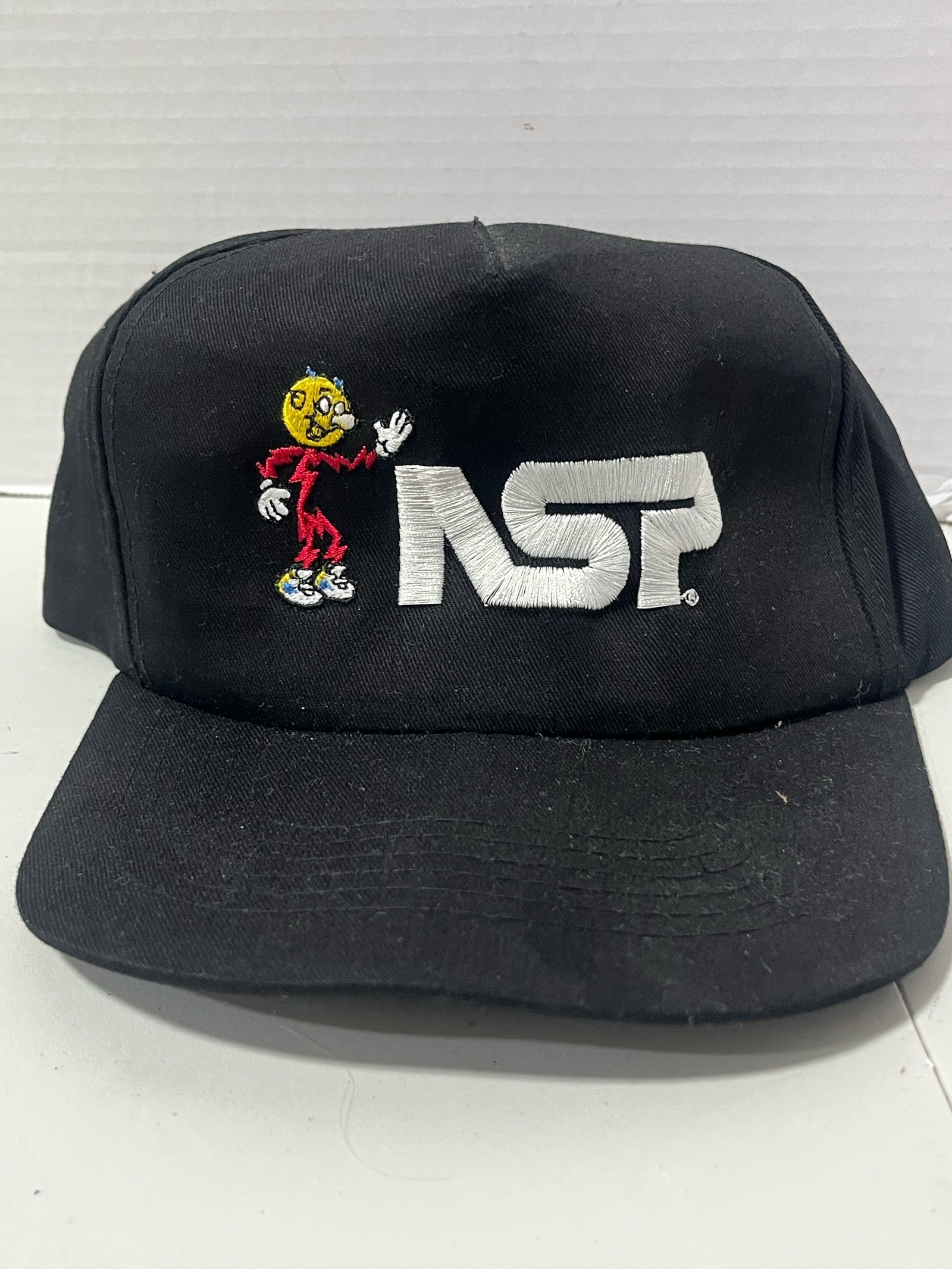 Reddy Kilowatt NSP Black Cotton Adjustable Sportsman Baseball Cap