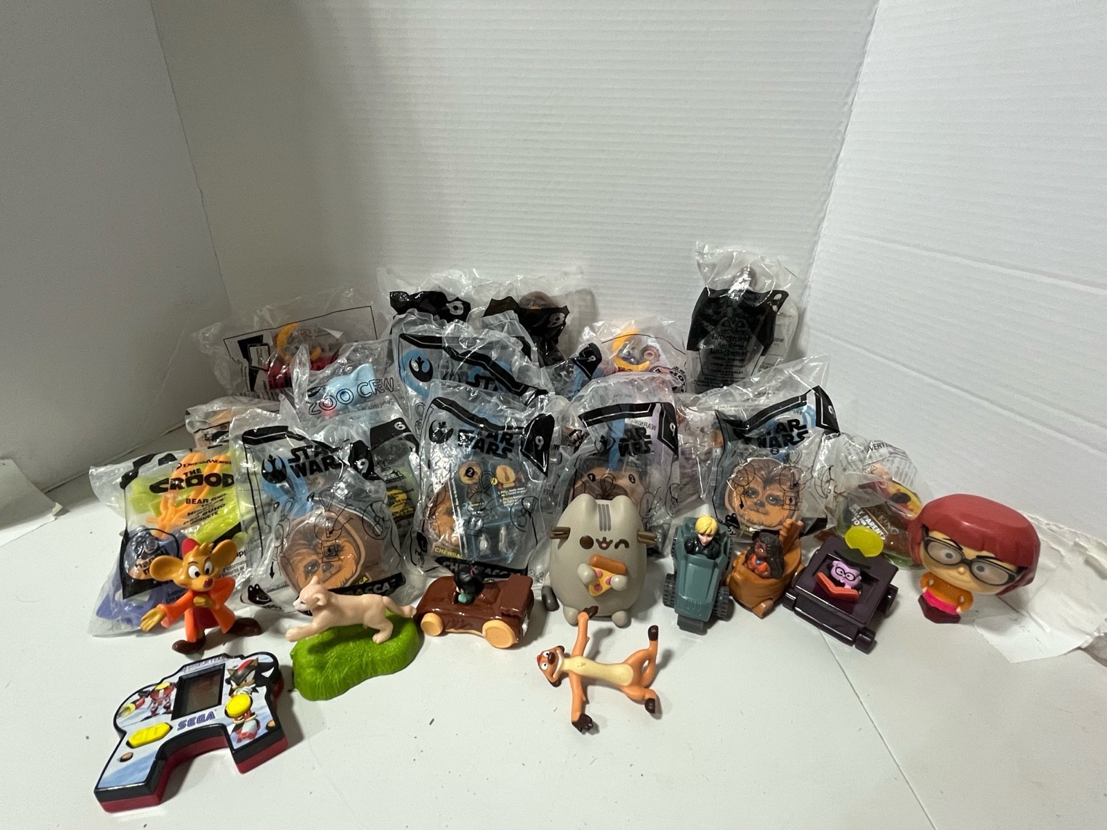 Lot of 30 McDonalds Happy Meal Toys OpenedUnopened Star Wars, Moana, Battle Bots, Sing, Lilo and Stitch, Croods, My Little Pony and More