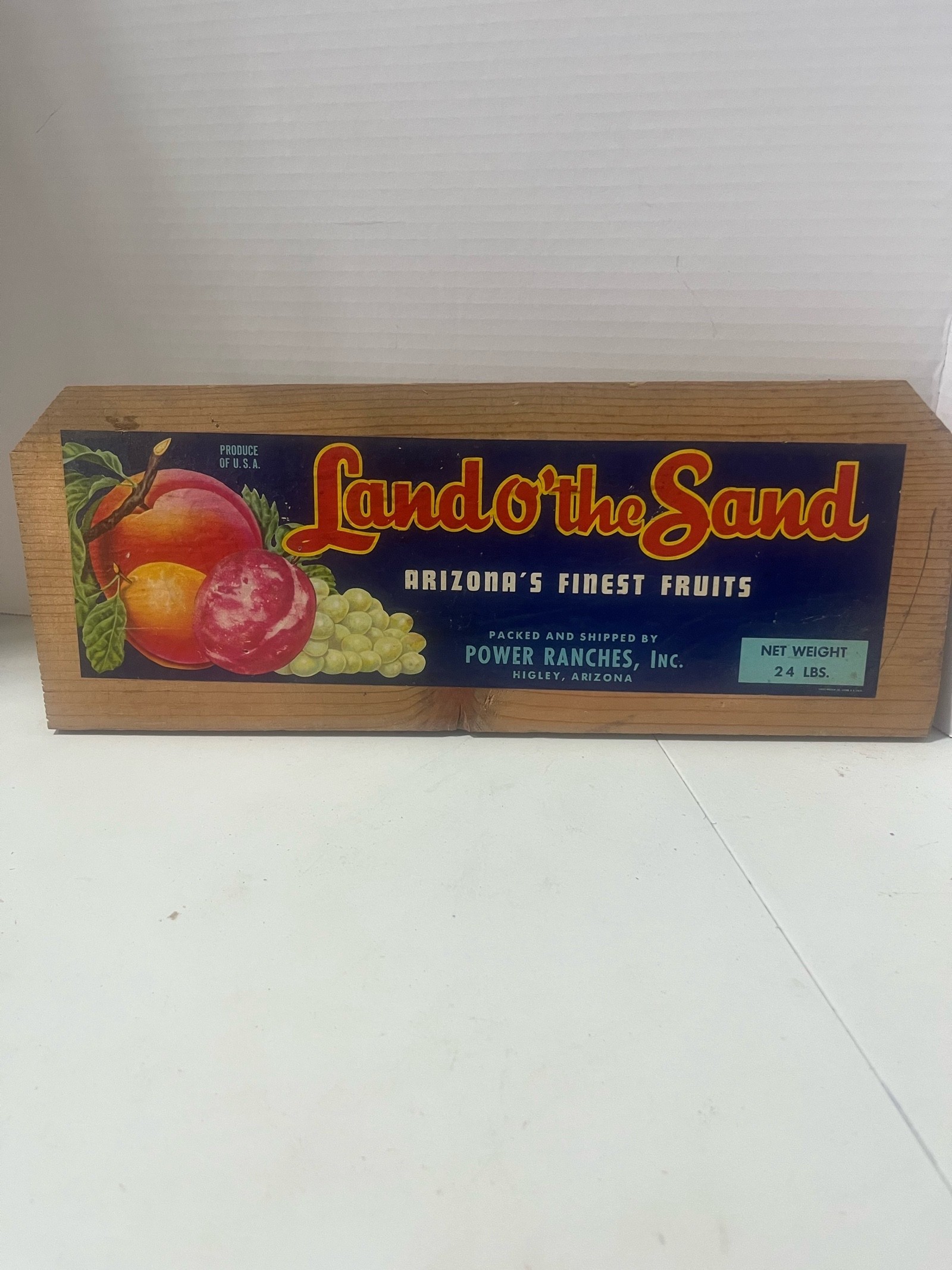 Vintage Land Othe Sand Arizona Fruits Crate Panel
