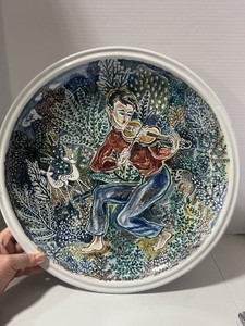1949 Terra Norway Art Pottery Plate Ole Bull as a Child