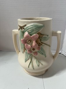 Vintage McCoy 7 Blossomtime Trophy Vase Has Chips