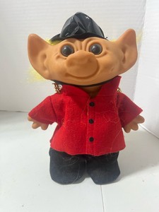 Vintage Uneeda Wishnik Troll Doll Canadian Mountie