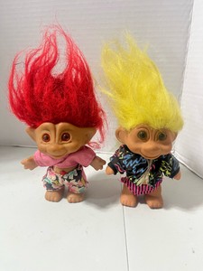 Two Vintage Troll Dolls Totally 80s