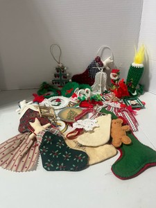 Lot of Hand Crafted Christmas Ornaments