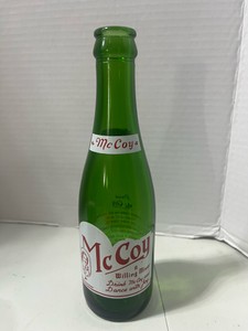 1963 McCoy Green Glass Soda Bottle Gold Medal Beverage Co 7oz