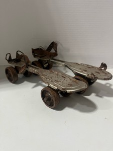Pair of Old Metal Adjustable Roller Skates