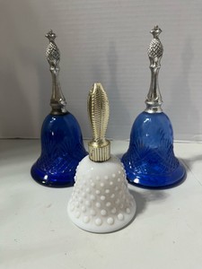Three Vintage Avon Bell Perfume Bottles