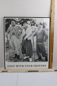 Vintage Three Stooges Golf With Your Friends Framed Print
