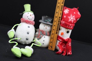 Christmas Snowman Figurines (Lot of 3)