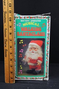 Battery-Operated Musical Walking Santa Claus With Original Box