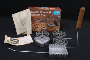 Vintage Nordic Ware Rosette & Timbale Iron 4-Form Set 01300
