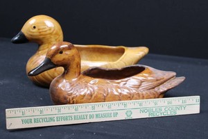 Ceramic Duck Planter Pair