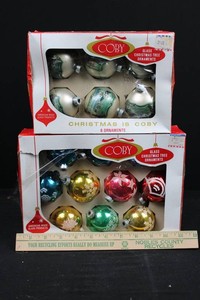 Vintage Coby Glass Christmas Ornaments