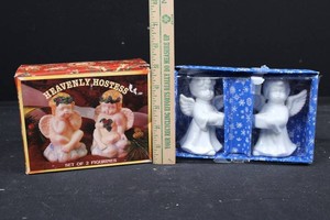 Heavenly Hostess & Boxed Angel Figurine Sets Mixed Lot (2 Sets)