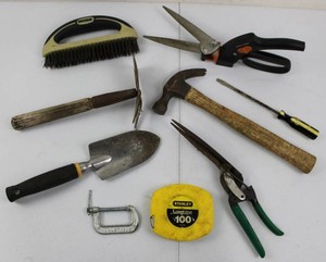 Hyde, Fiskars & Stanley Garden and Shop Hand Tools Mixed Lot