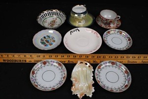 Mixed Lot Decorative Porcelain Teacups, Saucers & Dishes
