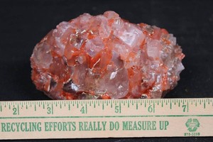 Rough Red-Orange Translucent Mineral Specimen