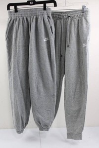 Nike Gray Fleece Sweatpants, Sizes M & L (Lot of 2)