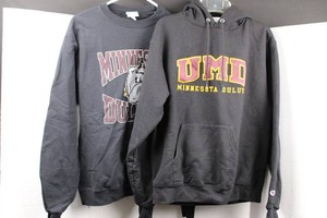Champion Minnesota Duluth Sweatshirt & UMD Hoodie (Lot of 2)