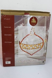 Enchanted Forest 2D Christmas Rope Light Ornament - 17 X 14.5 in