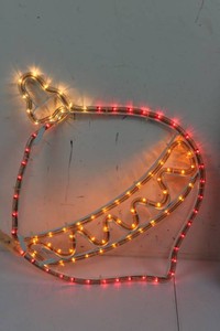 Enchanted Forest 2D Christmas Rope Light Ornament - 17 X 14.5 in