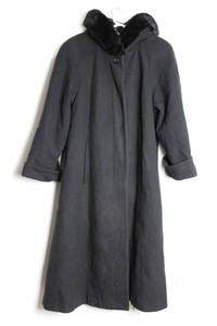 Donnybrooke Black Faux-Fur Collar Coat Size 14P - 45 L