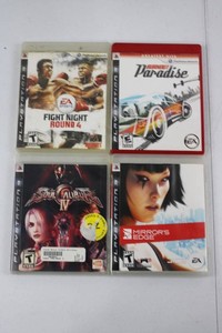 PlayStation 3 Burnout, Mirrors Edge, Fight Night & Soulcalibur Mixed Lot
