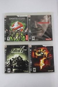 PlayStation 3 Ghostbusters, Metal Gear Solid 4, Fallout 3 & Resident Evil 5 Mixed Lot
