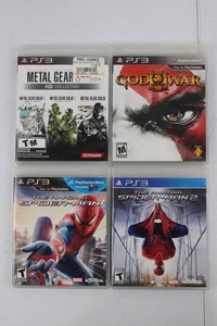 PlayStation 3 Metal Gear Solid, God of War & Spider-Man Mixed Lot